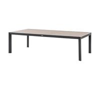 Hespéride - Table de Jardin évasion Effet Bois Honey et Graphite 12 Places Lates en Aluminium
