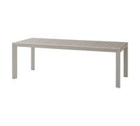 Hespéride - Table de Jardin évasion Effet Bois Lin et Argile 8 Places Lates en Aluminium