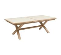 Hespéride - Table de Jardin Extensible Axiome Argile/Miel - 10 Places - Aluminium Traité Epoxy Antirouille - Meuble d'Extérieur à Rallonge Automatique