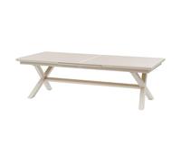 Hespéride - Table de Jardin Extensible axiome Effet Bois Lin et Argile 12 Places en Aluminium