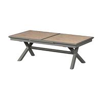 Hespéride - Table de Jardin Extensible Axiome Miel/Praline - 12 Places - Aluminium Traité Epoxy Antirouille - Meuble d'Extérieur à Rallonge Automatique