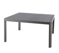 Table de jardin extensible carrée Paradize graphite 10 places en aluminium traité époxy - Hespéride - Graphite