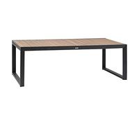 Hespéride - Table de Jardin Extensible Corvo Gris Graphite - 12 Places - Aluminium Antirouille Acacia - Meuble d'Extérieur Rallonge Pivotante