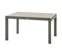 Hespéride Table jardin extensible Evasion Beige 10 places aluminium effet bois rallonge coulissante