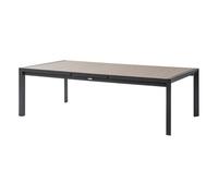 Hespéride - Table de Jardin Extensible Evasion Graphite - 14 Places - Aluminium Antirouille Aluminium Effet Bois - Meuble d'Extérieur Rallonge