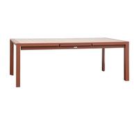 Table de jardin extensible 10 places aluminium traité époxy EVASION Honey et acajou - Hespéride
