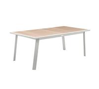 Hespéride - Table de Jardin Extensible Pavane Blanc - 12 Places - Aluminium Traité Epoxy Antirouille - Meuble d'Extérieur à Rallonge Papillon