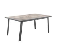 Hespéride - Table de Jardin Extensible Pavane Gris Graphite - 10 Places - Aluminium Traité Epoxy Antirouille - Meuble d'Extérieur à Rallonge Papillon