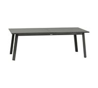 Table de jardin extensible ""Pavane"" graphite 12 places en aluminium traité époxy - Hespéride