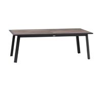 Hespéride - Table de Jardin Extensible Pavane Gris Graphite - 12 Places - Aluminium Traité Epoxy Antirouille - Meuble d'Extérieur à Rallonge Papillon