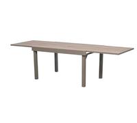 Table de jardin extensible 10 places PIAZZA aluminium époxy café - Hespéride