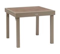 Hespéride Table de jardin Piazza extensible 8 places aluminium époxy café