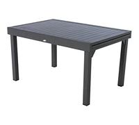 Table Extensible Rectangulaire Alu Piazza 6/10 Places Graphite Hespride Multicolore