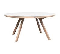 Table de jardin Nelora 8 places ronde beige - Hespéride