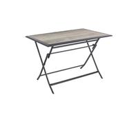 Hespéride - Table de jardin pliante Azua en aluminium - 4 places - Smoke