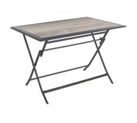 Hespéride - Table de jardin pliante Azua en aluminium - 4 places - Smoke