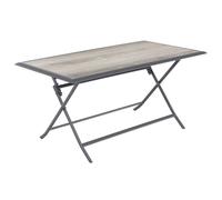 Hespéride - Table de jardin pliante Azua en aluminium - 6 places - Smoke
