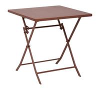 Hespéride Table de balcon pliante GREENSBORO Acajou 2 places Acier traitement anti-rouille renforcé