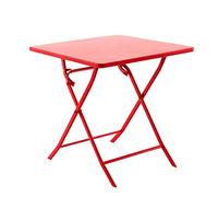 Hespéride Table de jardin Greensboro pliante carrée 2 places acier traité époxy groseille