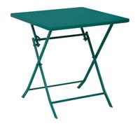Table de jardin 2 places Greensboro pliable 70x70cm vert opale - Hespéride