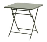Hespéride Table de jardin Greensboro pliante carrée 2 places acier vert laurier