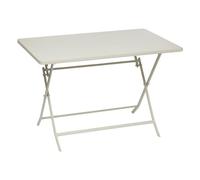 Hespéride - Table de Jardin Pliante Rectangle Greensboro 4 Places Argile - Acier Antirouille Renforcé - Mobilier pour Jardin, Balcon, Terrasse