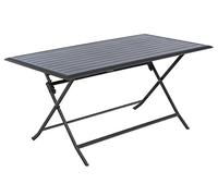 Hespéride - Table de Jardin Pliante Rectangulaire Azua Gris Graphite - 6 Places - Aluminium Traité Epoxy Antirouille