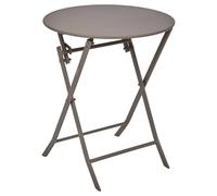 Hespéride - Table de jardin ronde Greensboro Ø60 cm - Pliante acier époxy antirouille - Café 2 places
