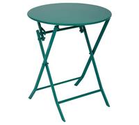 Hespéride - Table de Jardin Pliante Ronde Greensboro 2 Places Vert Opale - Acier Antirouille Renforcé - Mobilier pour Jardin, Balcon, Terrasse