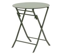 Hespéride - Table de Jardin Pliante Ronde Greensboro Vert Laurier 2 Places en Acier