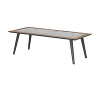 Hespéride - Table de Jardin Rectangulaire Lambada Gris Graphite - 8 Places - Acier Traité Epoxy et électrodéposition Antirouille Céramique
