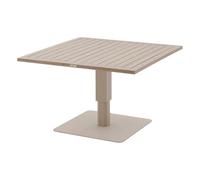 Table de jardin 4 personnes Salimia coloris argile et lin Hespéride L.110 x l.110 x H.69 cm