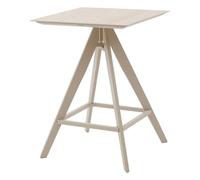 Hespéride - Table Haute de Jardin carrée terzano Vanille et Argile 2 Places en Aluminium