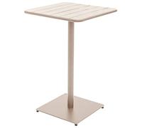 Hespéride - Table Haute de Jardin Phuket Argile - 2 Places - Acier Traité Epoxy Traitement Antirouille Renforcé