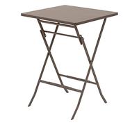 Hespéride - Table Haute de Jardin Pliante Greensboro Marron Tonka - 2 Places - Acier Traité Epoxy Traitement Antirouille Renforcé