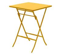 Hespéride - Table Haute de Jardin Pliante Greensboro Moutarde - 2 Places - Acier Traité Epoxy Traitement Antirouille Renforcé