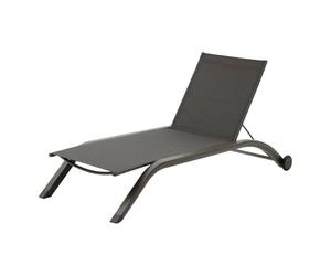 Hespéride - Transat Inclinable Jimani Mocha et Praline 2 Roues - Anti-Rouille et Texaline - 4 Positions - Mobilier Détente pour Jardin, Terrasse, Balcon