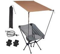 Hesphy Chaise de pelouse portable avec baldaquin - Chaise de plage portable - Parapluie pour salon - Pour salon - Adultes - Voyager Patio, Patio, Tail Garden Outdoors Randonnée Plage