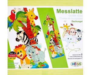 Hess 20023 - Toise en bois pour enfants - Série Jungle - Fait à la main - Pliable - Convient pour une taille d'environ 80 à 150 cm