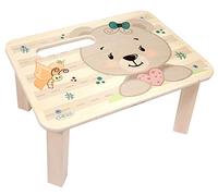 Hess 30274 Banc en Bois pour Enfant Ours Nature Env. 33 x 24,5 x 17,5 cm, Multicolore