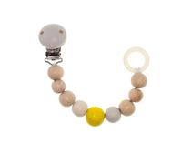 Hess Attache-sucette nature jaune, en bois de hêtre