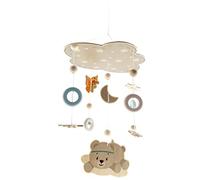 Hess Holzspielzeug 10273 - Mobile en Bois, série Nature Ours, Fait Main, à Suspendre au-Dessus du lit ou du Meuble à Langer, env. 32 x 50 cm de Large