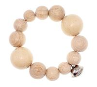 Hess Holzspielzeug 11095 Hochet de motricité en bois rond avec perles mobiles pour bébé à partir de 6 mois Fait à la main