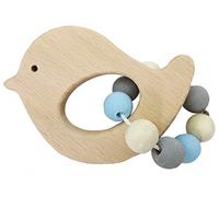 Hess Holzspielzeug 11124 - Jouet de préhension en bois avec petite chaîne à boules, série Nature Star en noir, pour les bébés à partir de 6 mois, fabriqué à la main