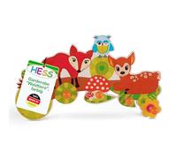 Hess Holzspielzeug 30303 - Porte-manteaux en bois, série animaux de la forêt, avec 5 crochets, pour enfants, fait à la main, pour attirer l'attention dans chaque chambre d'enfant et couloir.