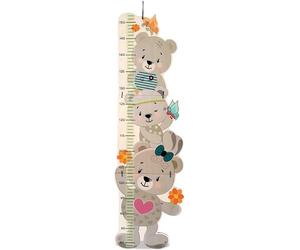 Hess Holzspielzeug Toise Pliable en Bois Ours Naturel pour Taille 79 à 151 cm, Coloré, 1 Pièce