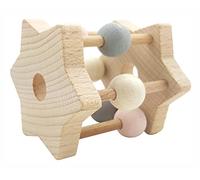 Hess Jouet en Bois 11001 - Hochet étoile en Bois, Rose Naturel