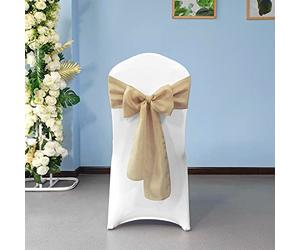 Hessain Lot de 10 rubans de chaise rustiques en toile de jute vintage pour mariage, décoration de fête, chemin de table de mariage vintage shabby chic avec bords cousus pour loisirs créatifs, 22 cm x