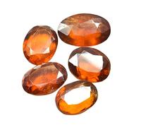 Hessonite de Ceylan naturel au lot de gros (EUR 2.2/ CT) Fonction de qualité ovale de forme de pierre en vrac pour rediffusion des astrologues bijoutiers chakra guérison dix-s4