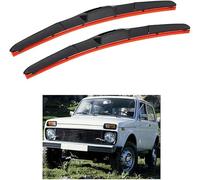 HESTAY Balais D'essuie Glace de Voiture pour Lada Niva 2123 20"+20" 2002-2012, Ensemble D'essuie Glace en Caoutchouc de Qualité Supérieure